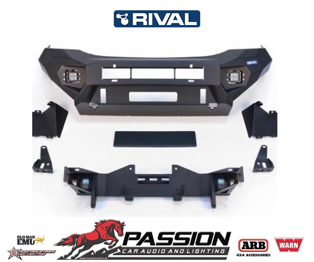 Cản trước bằng nhôm xe Toyota Hilux Vigo 2011-2015 màu đen 2D.5707.1.B-NL