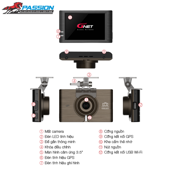 Camera hành trình Hàn Quốc GNET G-BLACK