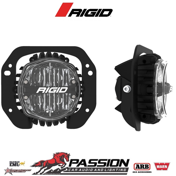 Đèn LED Rigid Jeep JLGladiator Bumper Fog Mount Kit For 18-20 Jeep JL RubiconGladiator 1 Piece Plastic With 360-Series 4.0 Inch SAE đèn trắng | PassionAuto