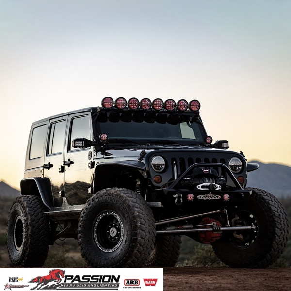 Đèn Led Rigid 360-Series 6 inch Led Off-Road Chùm đèn nền đỏ | PassionAuto