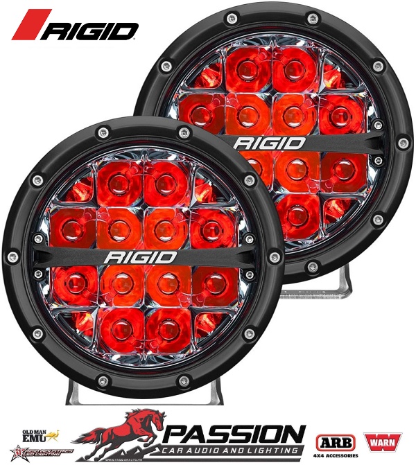 Đèn Led Rigid 360-Series 6 inch Led Off-Road Chùm đèn nền đỏ | PassionAuto