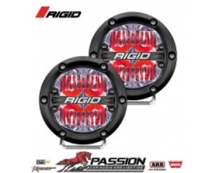 Đèn Led Rigid 360-Series 4 inch Led Off-Road Drive Beam Cặp đèn nền màu đỏ | PassionAuto